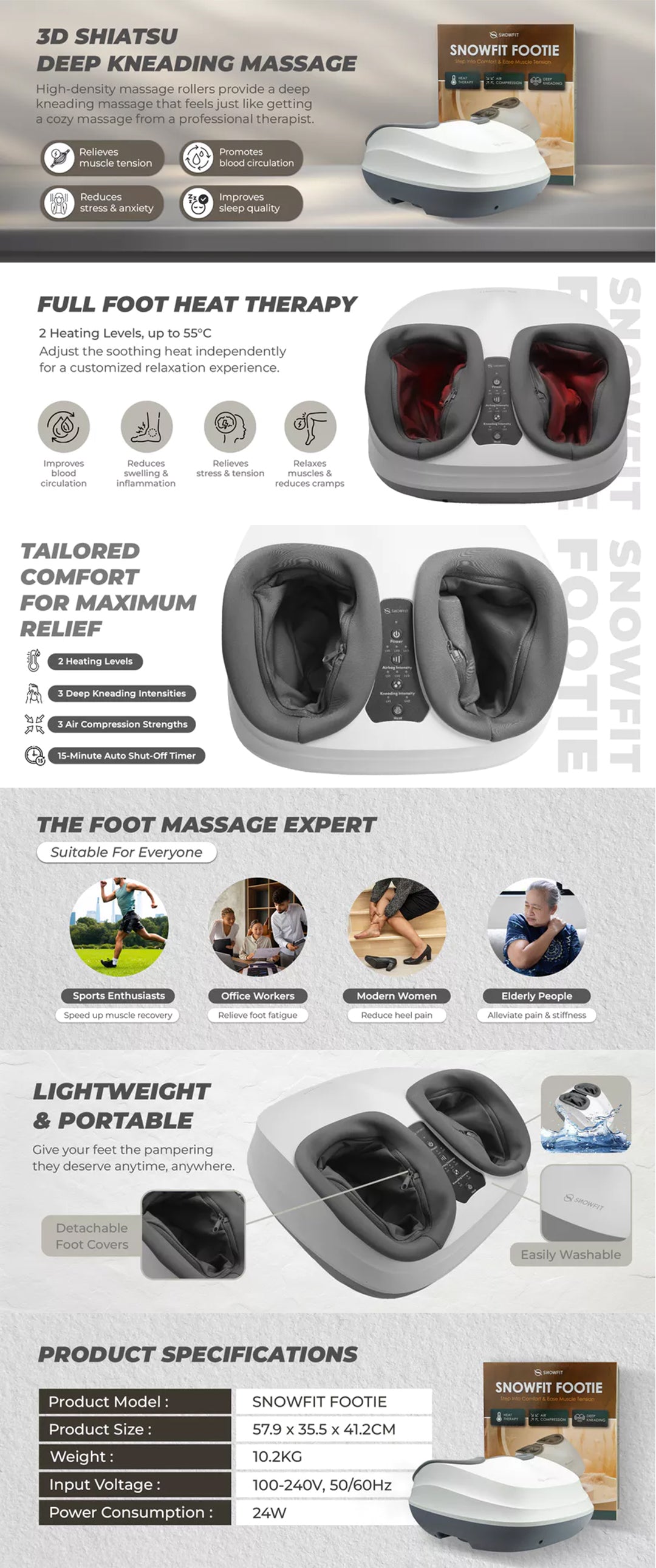 SnowFit Footie Foot Massager