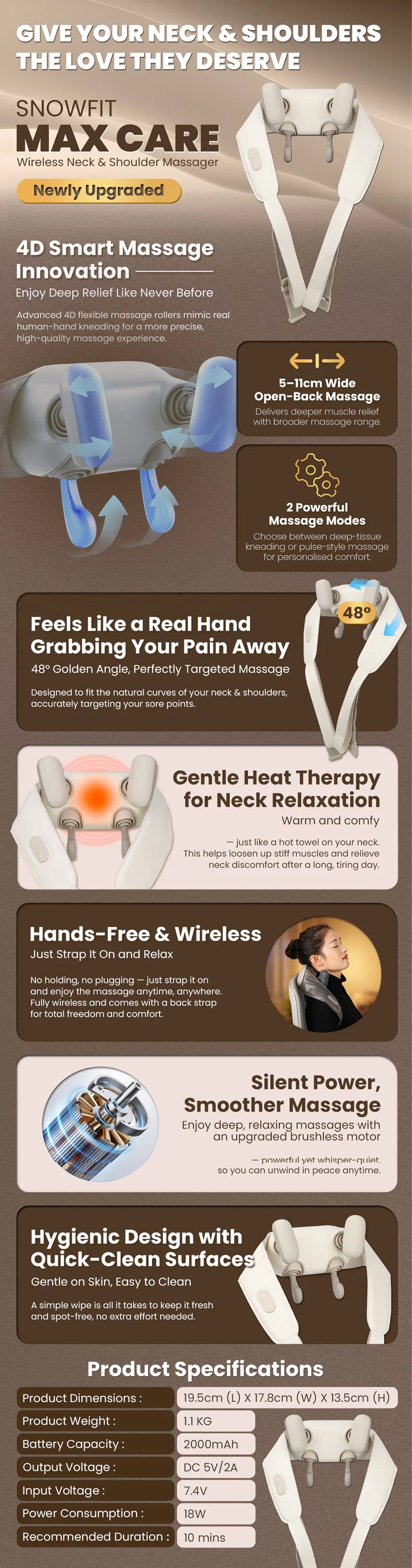 SnowFit Max Care Neck and Shoulder Massager
