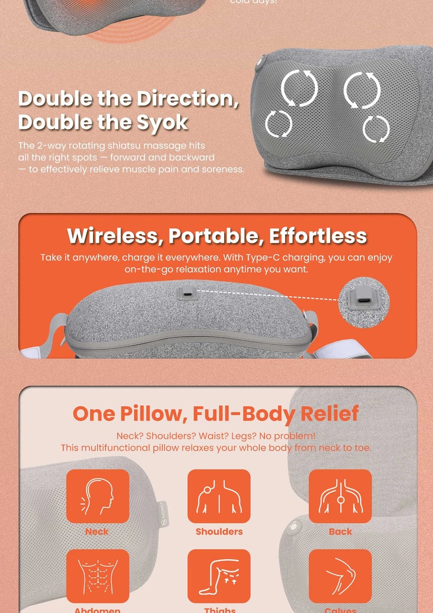 SnowFit TravelBud 2.0 Portable Back Massager