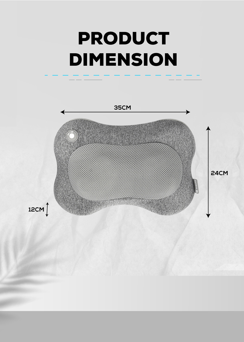 TravelBud Portable Massage Pillow for Neck & Back SNOWFIT Malaysia