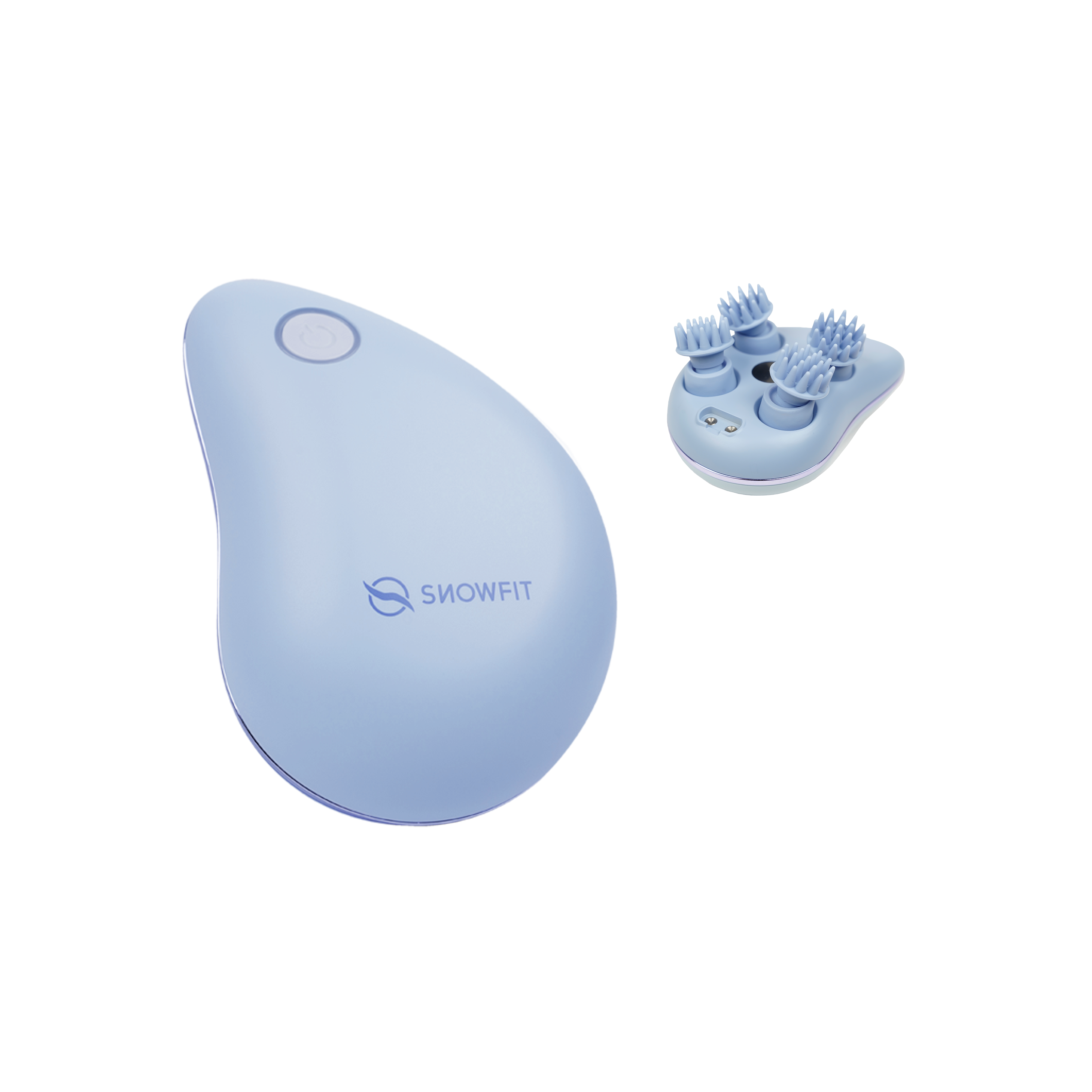 Pocket GO Scalp Massager Soft Silicone Hairbrush SNOWFIT