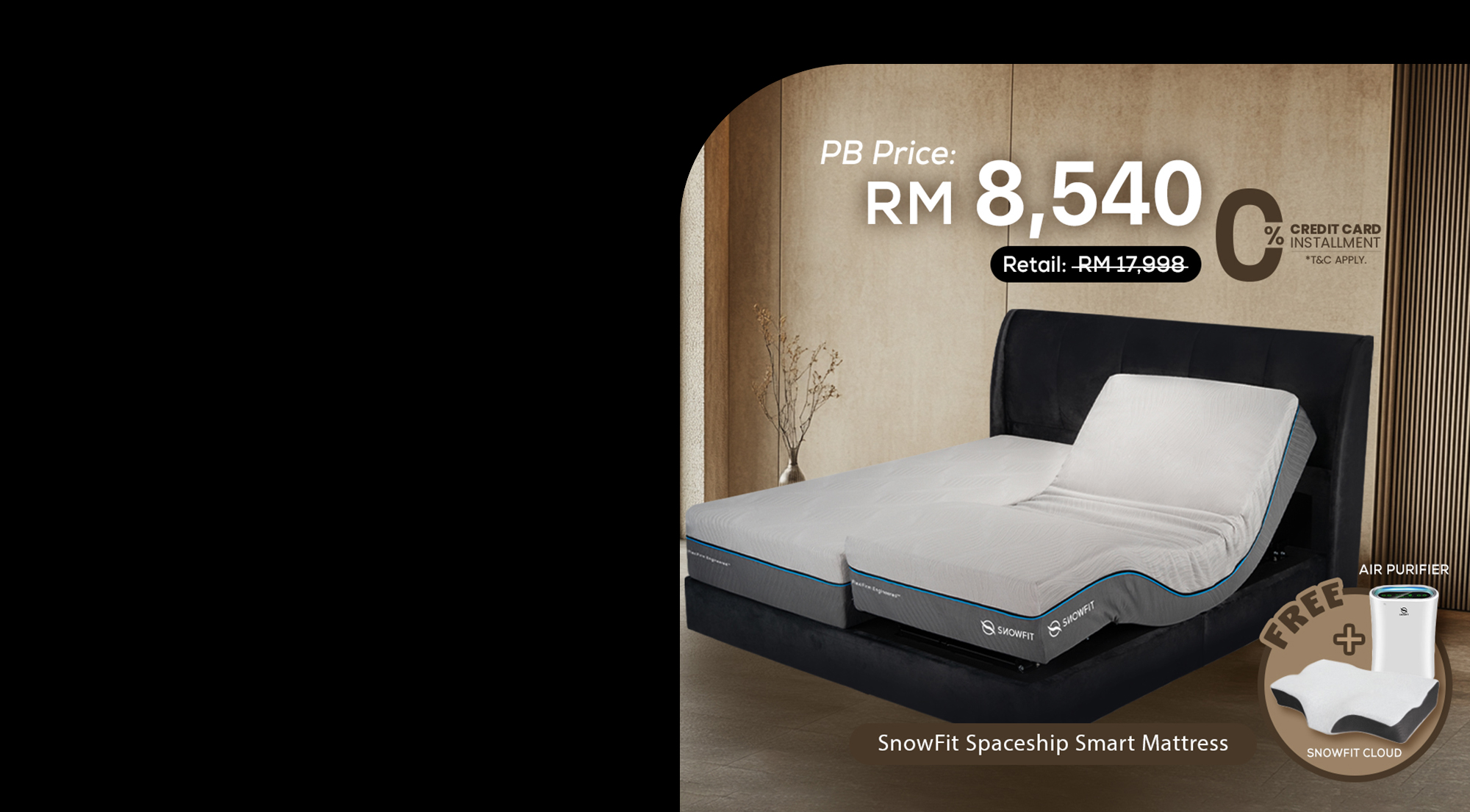 PB Split King Spaceship Smart Mattress