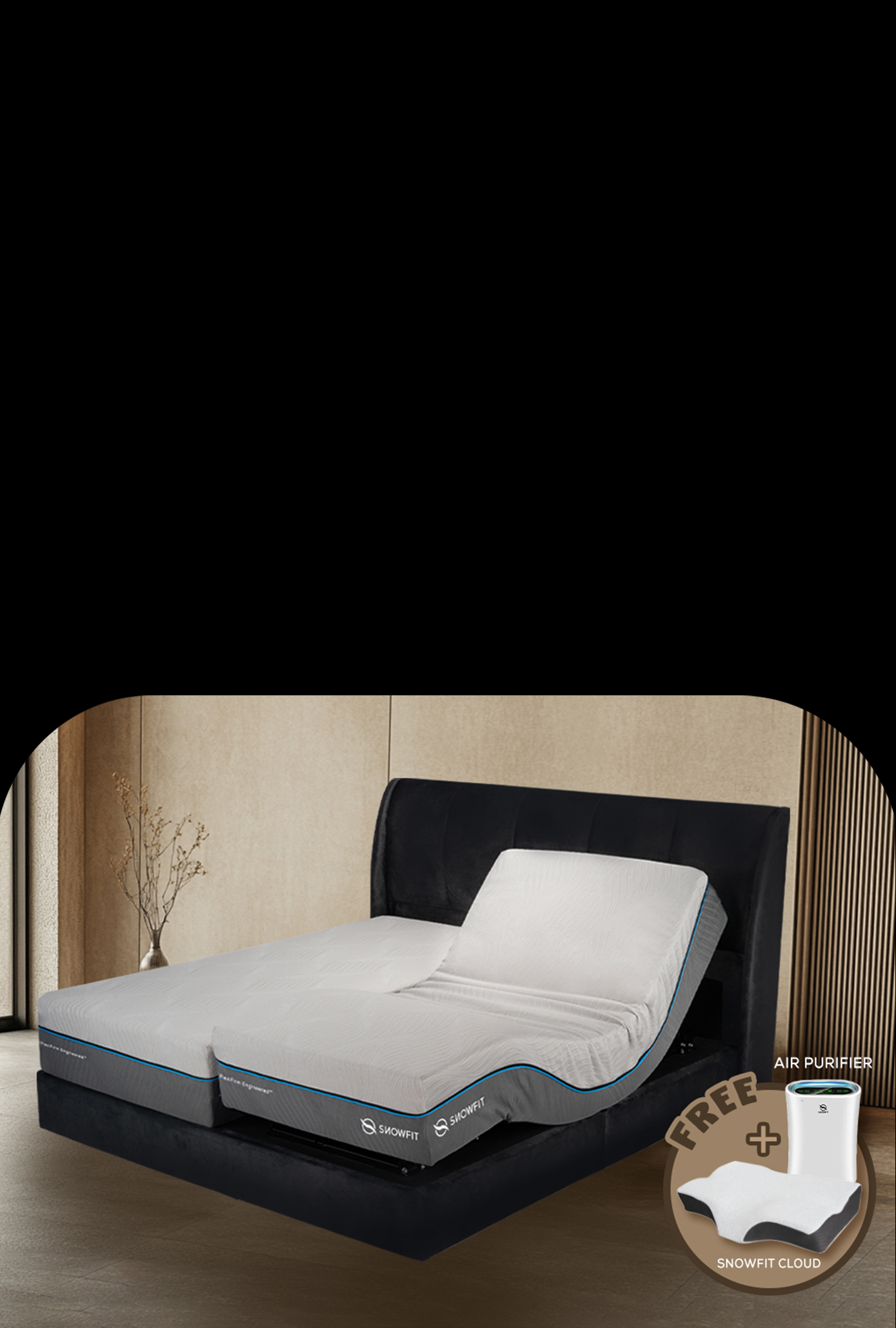PB Split King Spaceship Smart Mattress