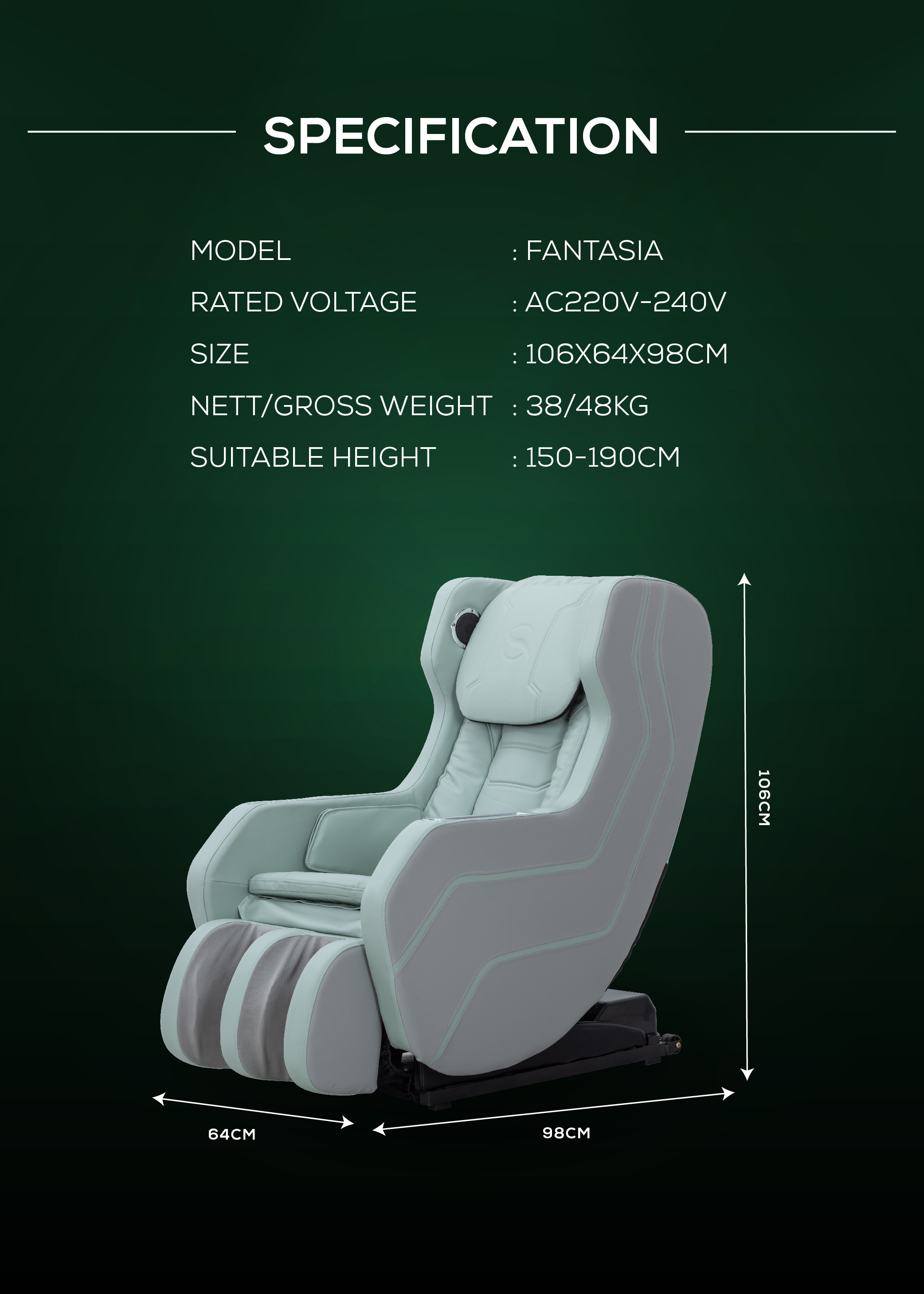 SNOWFIT Fantasia II Intelligent Household Massage Chair